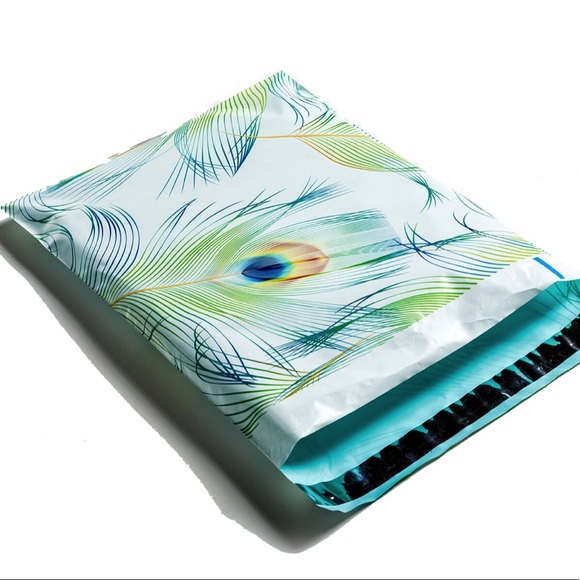 25 10X13 Peacock Feathers Poly Mailers PRICE IS FIRM - Picture 6 of 6
